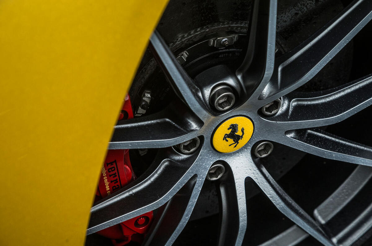Driving the Ferrari F12 tdf on wet Welsh mountain roads